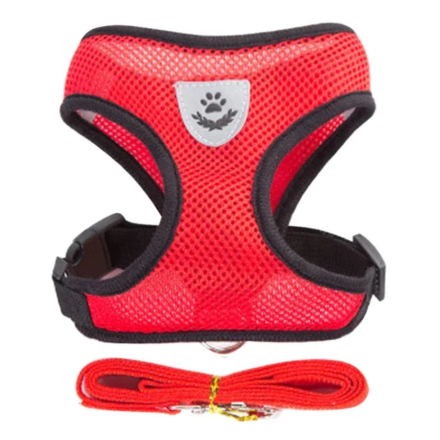 Cat Harness Vest Walking Leash For Puppy dog Collar Polyester Adjustable Mesh Dog Harness For Small Medium Pet Accessories