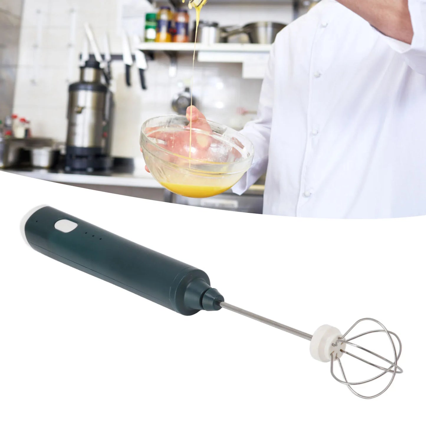 Mini mousseur à lait électrique, chargeur USB, léger, en acier inoxydable, 3 agitateurs électriques, multifonction pour magasin de boissons