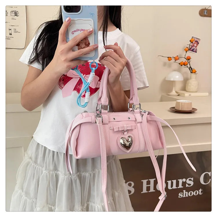 Nouveau en 2025 sacs à main de créateur Style français mode femme sacs mignon sac à main en cuir PU coeur rouge sacs fourre-tout décontractés paquets de dame