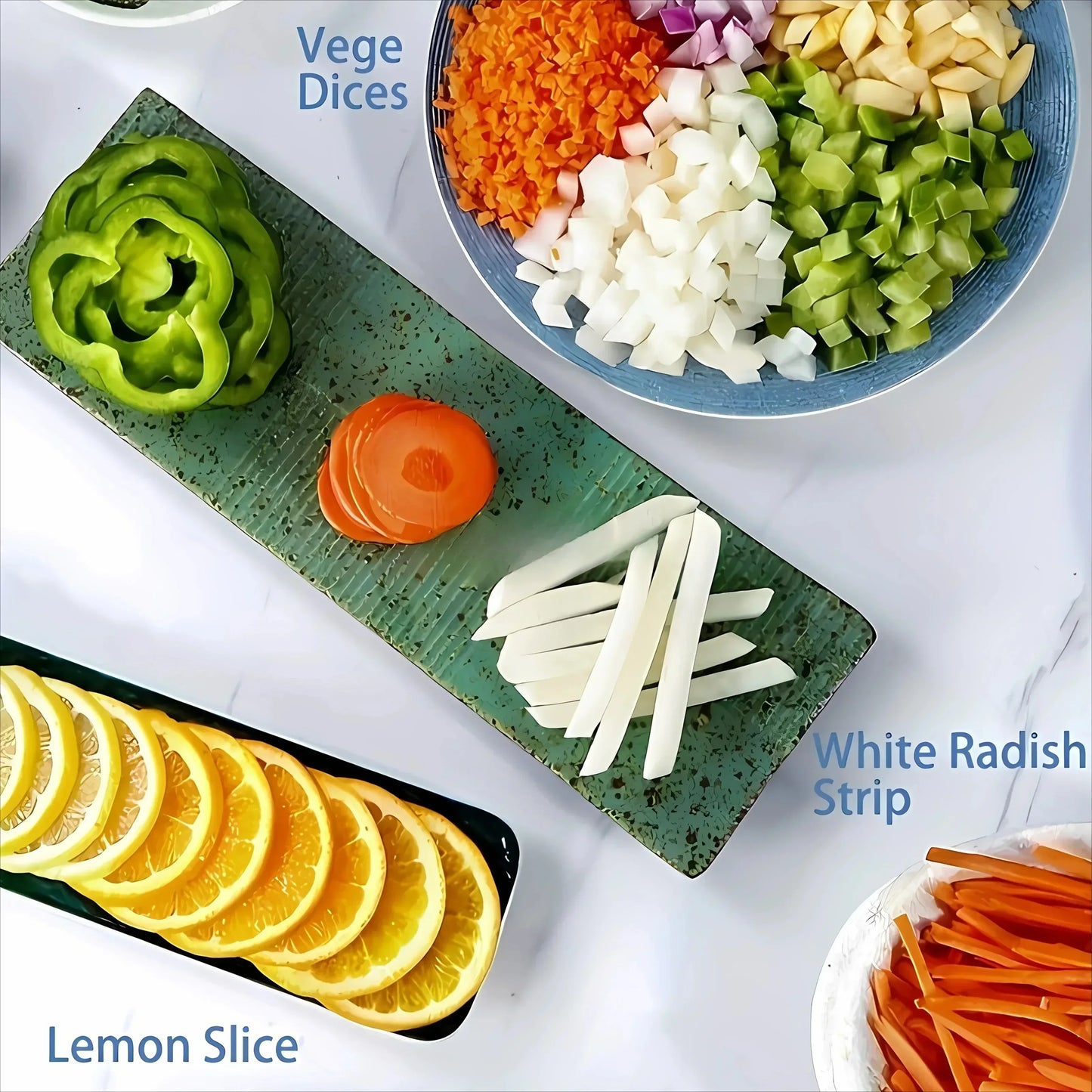 1 Multifunctional Vegetable and Fruit Slicer and Grater Set - Efficiently Chop, Grate and Slice Potatoes and More Kitchen Tools