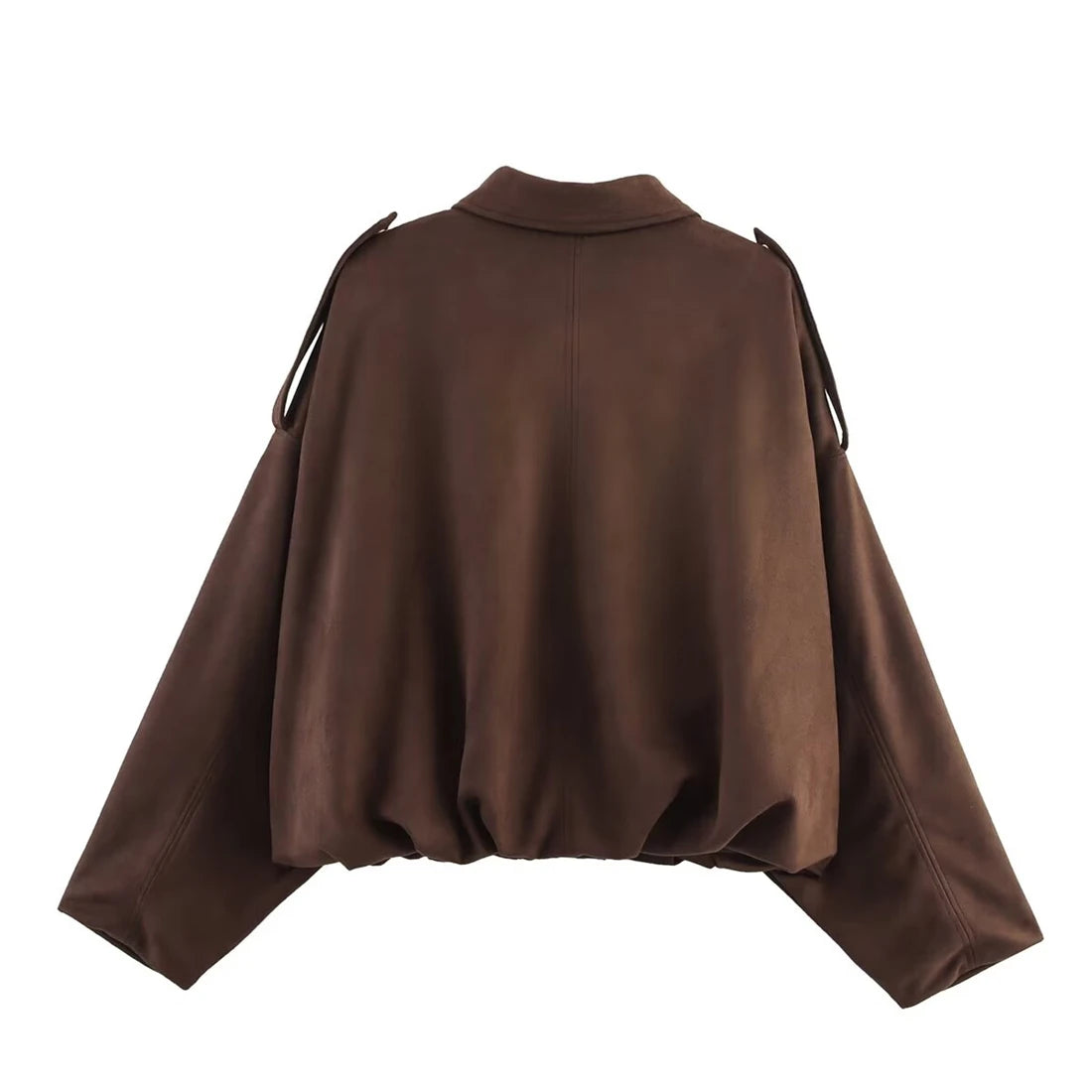 Women's New Arrival Jacket Women's Fashionable Pocketed Suede-Feel Pilot Jacket