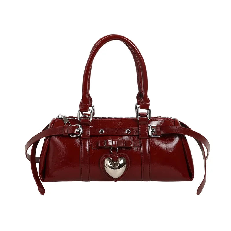 Nouveau en 2025 sacs à main de créateur Style français mode femme sacs mignon sac à main en cuir PU coeur rouge sacs fourre-tout décontractés paquets de dame
