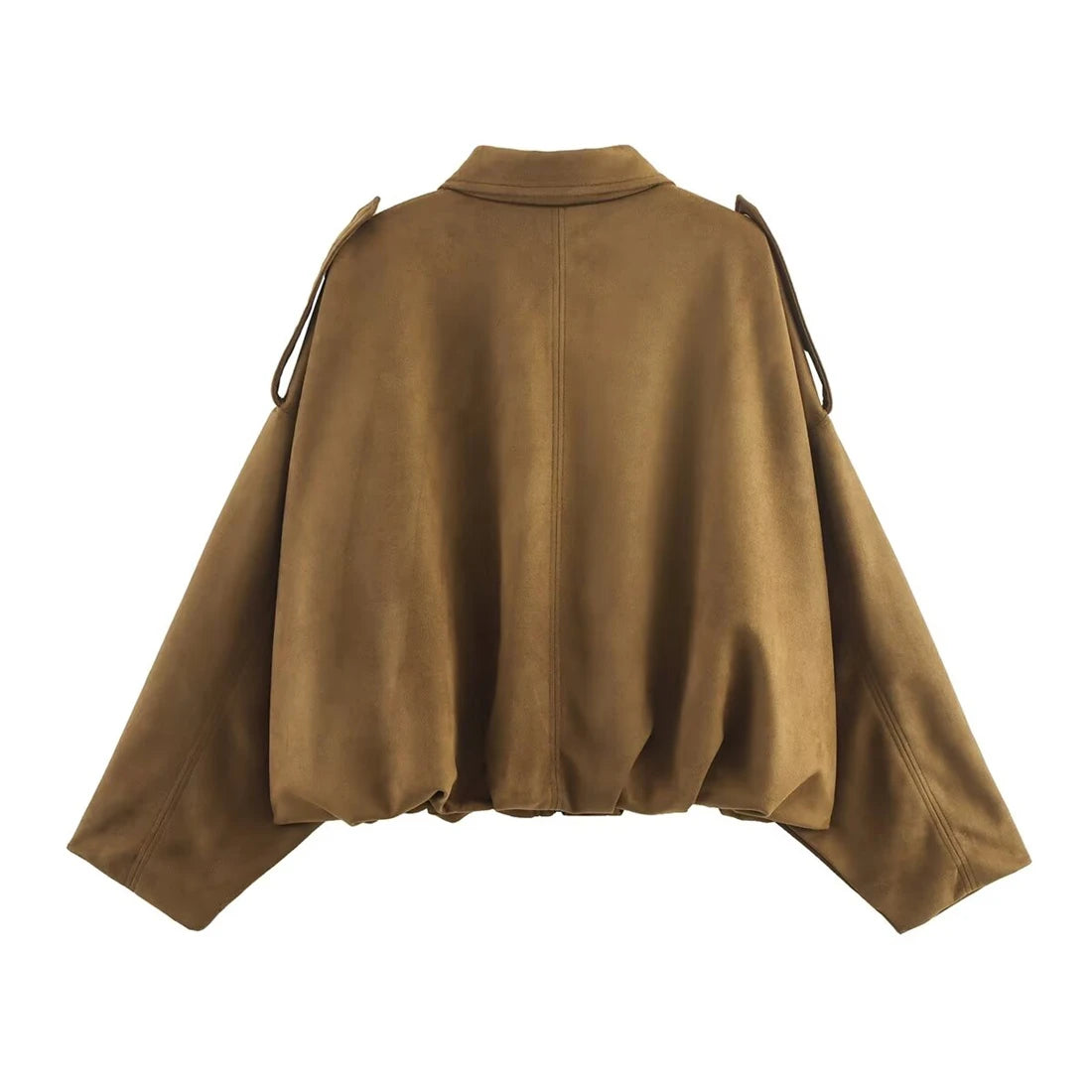 Women's New Arrival Jacket Women's Fashionable Pocketed Suede-Feel Pilot Jacket