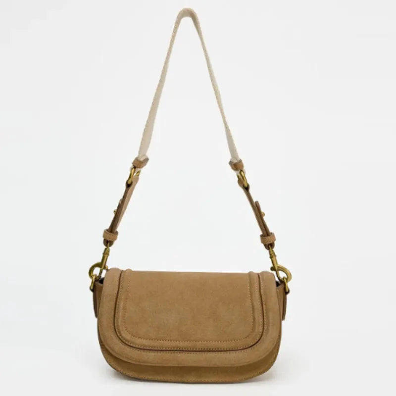 Sac en daim conviviale ré marron pour femme, fourre-tout polyvalents pour femme, sacs initiés, sacs à bandoulière à la mode, nouveau
