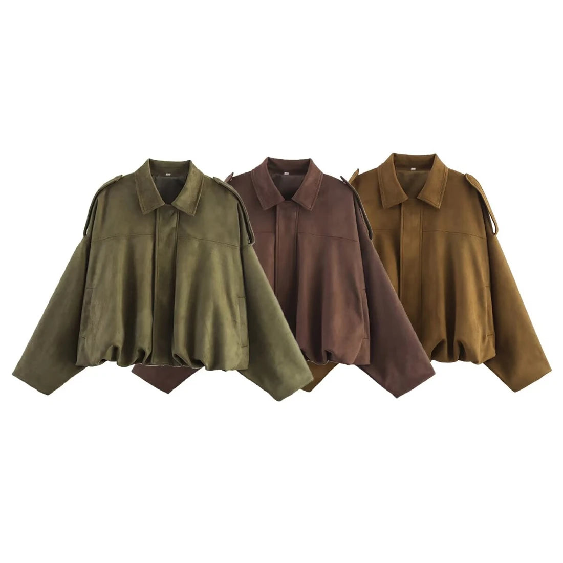 Women's New Arrival Jacket Women's Fashionable Pocketed Suede-Feel Pilot Jacket