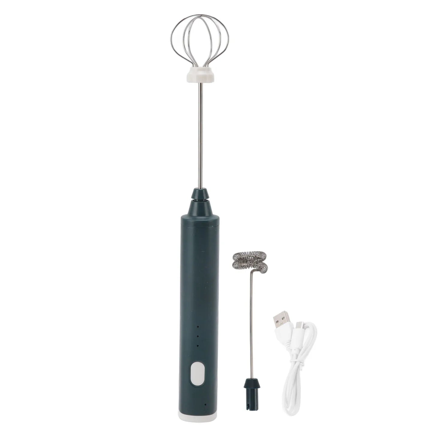 Mini mousseur à lait électrique, chargeur USB, léger, en acier inoxydable, 3 agitateurs électriques, multifonction pour magasin de boissons
