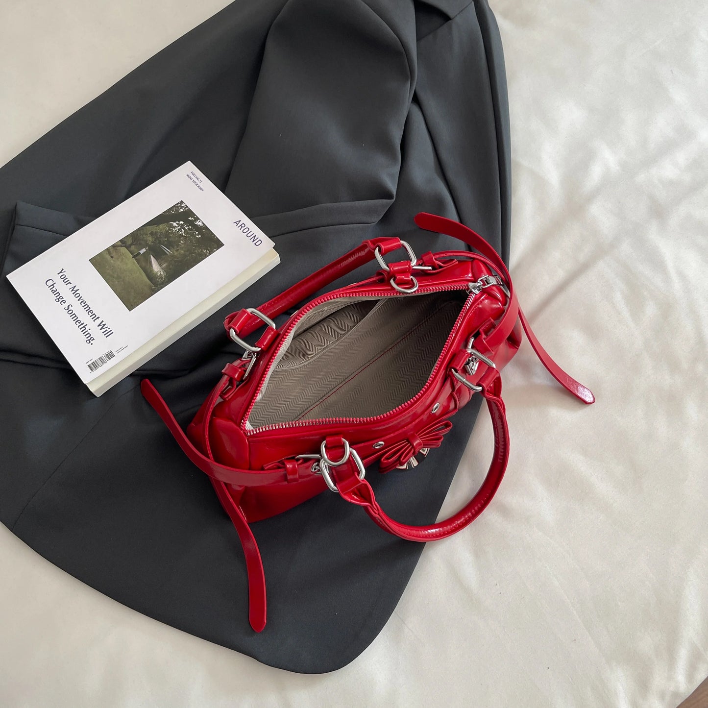 Nouveau en 2025 sacs à main de créateur Style français mode femme sacs mignon sac à main en cuir PU coeur rouge sacs fourre-tout décontractés paquets de dame