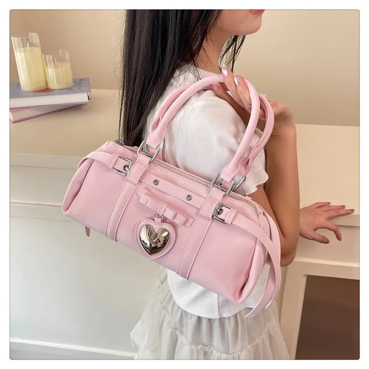 Nouveau en 2025 sacs à main de créateur Style français mode femme sacs mignon sac à main en cuir PU coeur rouge sacs fourre-tout décontractés paquets de dame