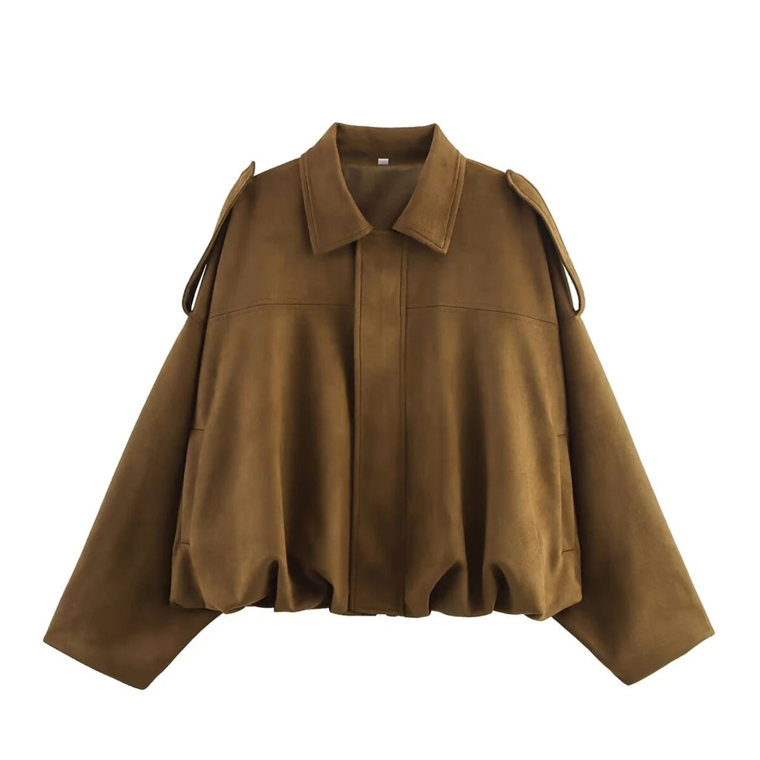 Women's New Arrival Jacket Women's Fashionable Pocketed Suede-Feel Pilot Jacket