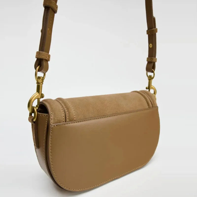 Sac en daim conviviale ré marron pour femme, fourre-tout polyvalents pour femme, sacs initiés, sacs à bandoulière à la mode, nouveau
