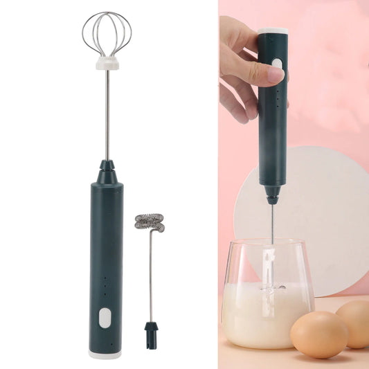 Mini mousseur à lait électrique, chargeur USB, léger, en acier inoxydable, 3 agitateurs électriques, multifonction pour magasin de boissons