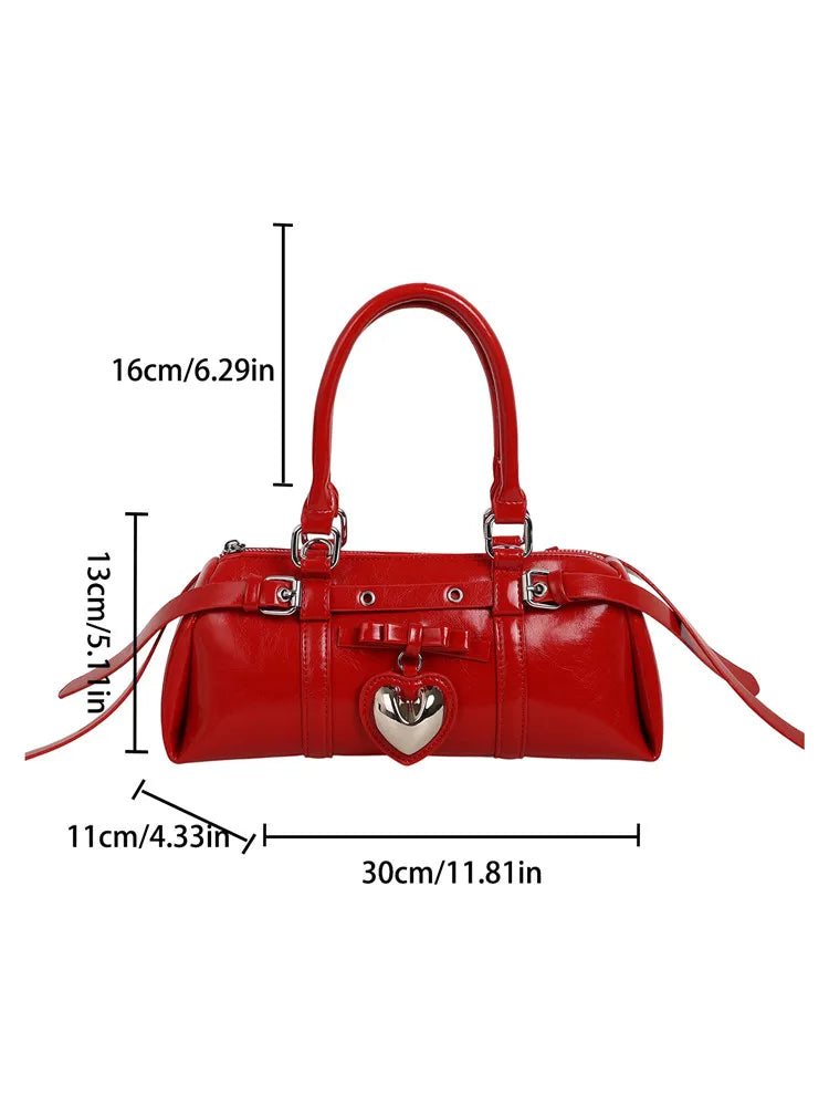 Nouveau en 2025 sacs à main de créateur Style français mode femme sacs mignon sac à main en cuir PU coeur rouge sacs fourre-tout décontractés paquets de dame
