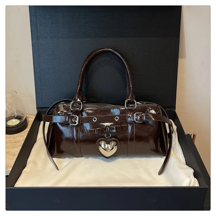 Nouveau en 2025 sacs à main de créateur Style français mode femme sacs mignon sac à main en cuir PU coeur rouge sacs fourre-tout décontractés paquets de dame