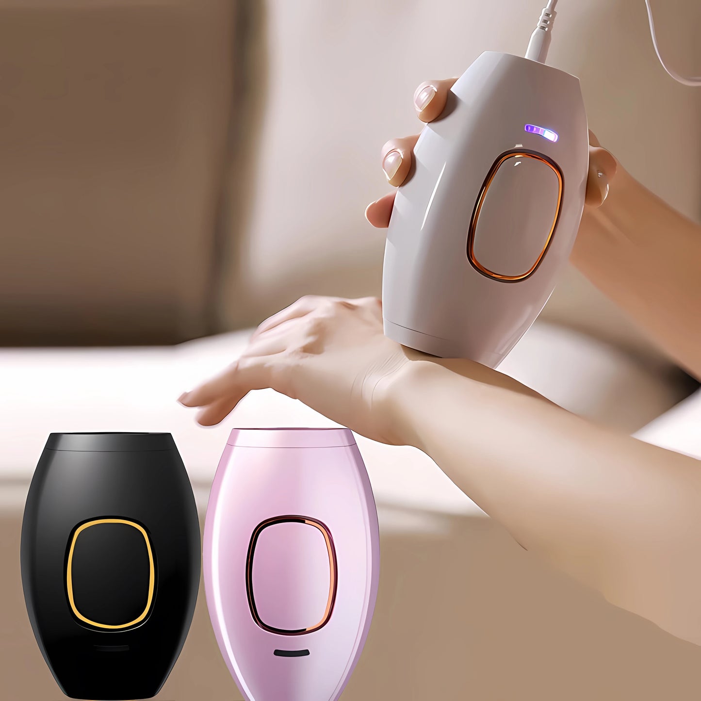Appareil de beauté pour le rajeunissement de la peau et l'élimination des marques par photons, pour l'épilation à domicile, rasoir pour l'épilation des poils du maillot.