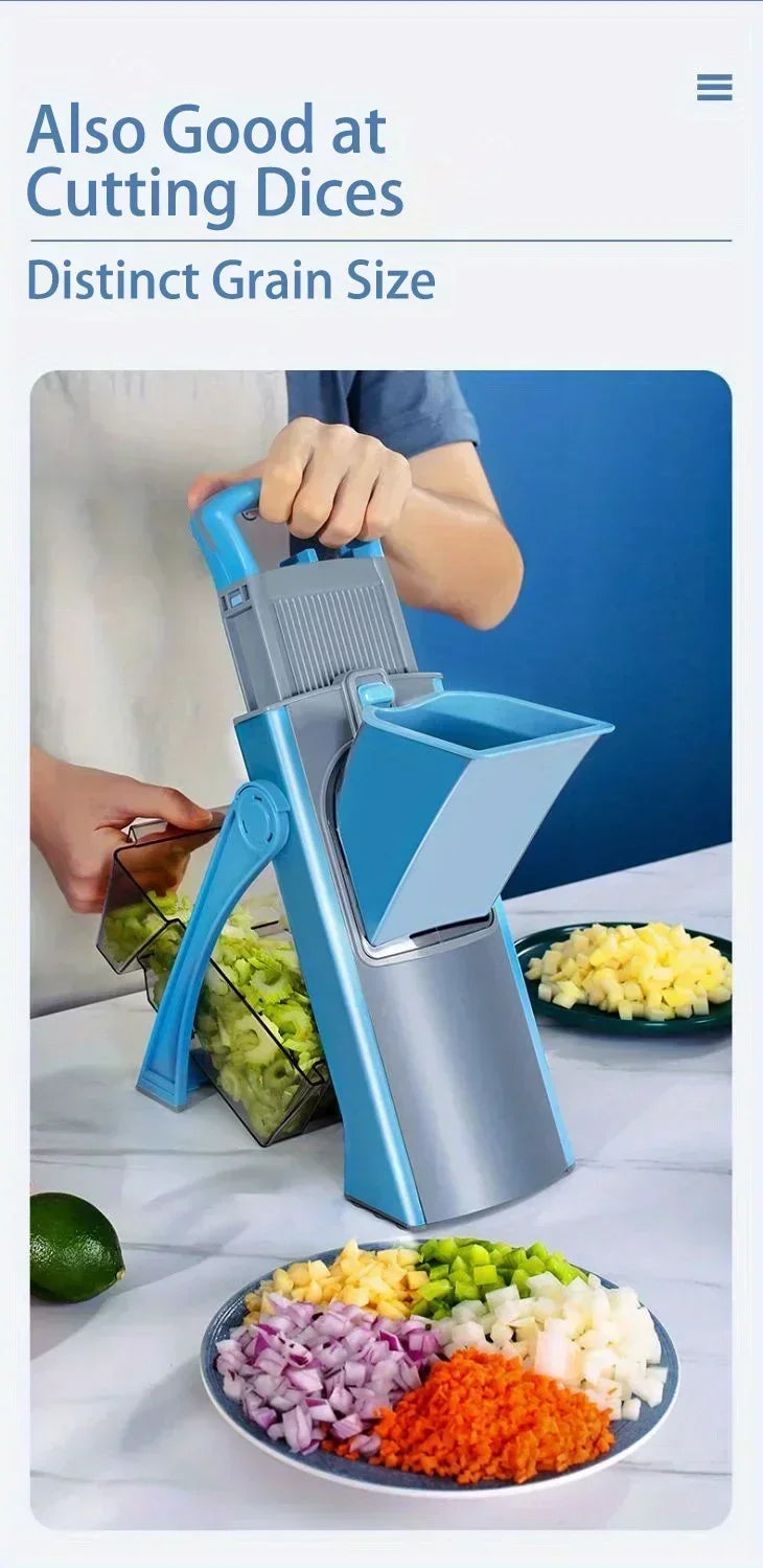 1 Multifunctional Vegetable and Fruit Slicer and Grater Set - Efficiently Chop, Grate and Slice Potatoes and More Kitchen Tools