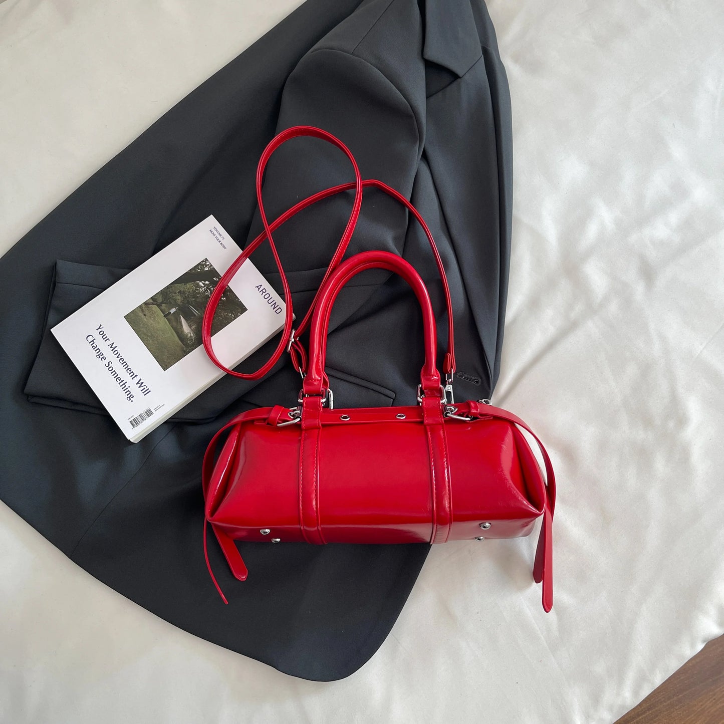 Nouveau en 2025 sacs à main de créateur Style français mode femme sacs mignon sac à main en cuir PU coeur rouge sacs fourre-tout décontractés paquets de dame