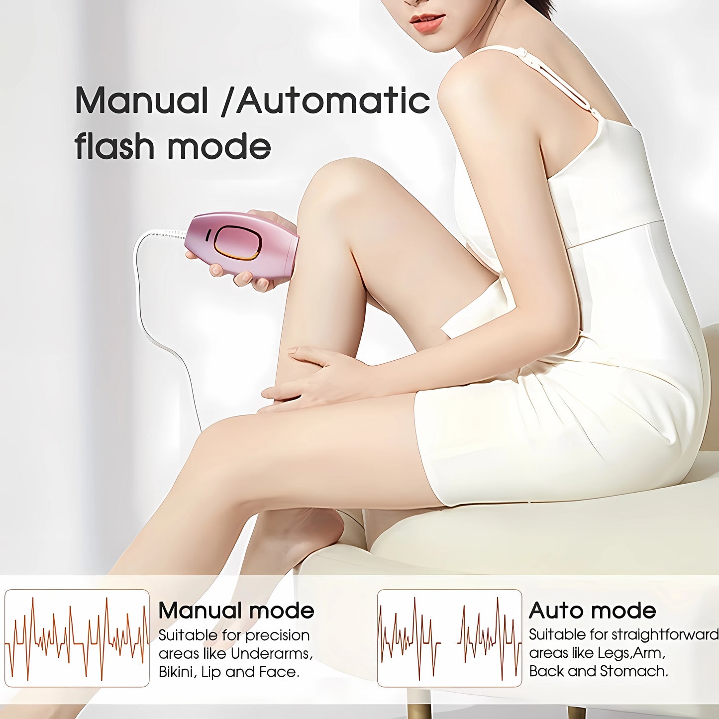 Appareil de beauté pour le rajeunissement de la peau et l'élimination des marques par photons, pour l'épilation à domicile, rasoir pour l'épilation des poils du maillot.
