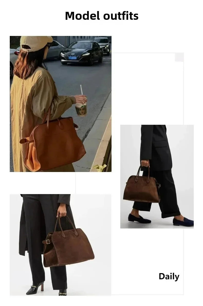 Ladies Large Capacity Commuter Tote Bag Trendy Design Vintage Handbag Fashionable Shoulder Bag for Women Practical Accessory
