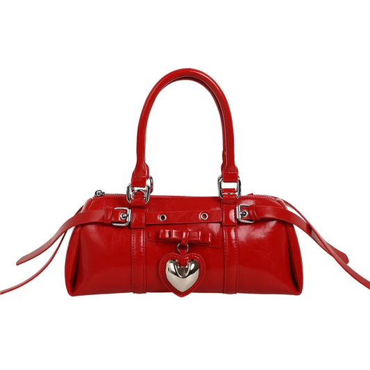 Nouveau en 2025 sacs à main de créateur Style français mode femme sacs mignon sac à main en cuir PU coeur rouge sacs fourre-tout décontractés paquets de dame