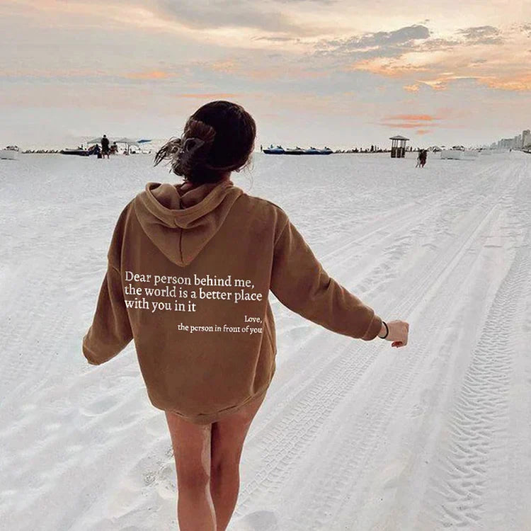 Cher personne derrière moi (Vous en avez assez) Sweat à capuche