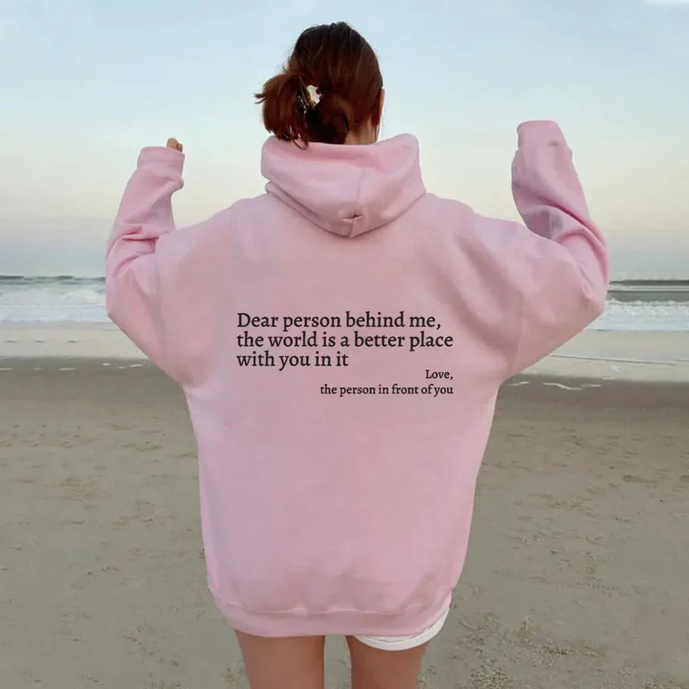 Cher personne derrière moi (Vous en avez assez) Sweat à capuche