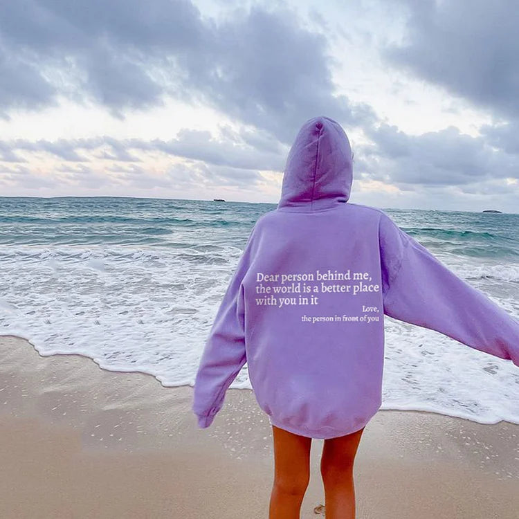Cher personne derrière moi (Vous en avez assez) Sweat à capuche