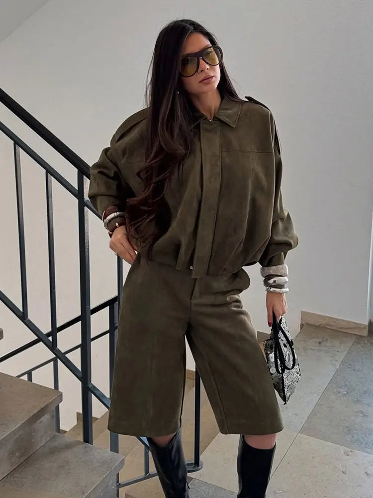 Veste bombers à effet daim et couleur unie pour femme, pour le printemps et l'automne