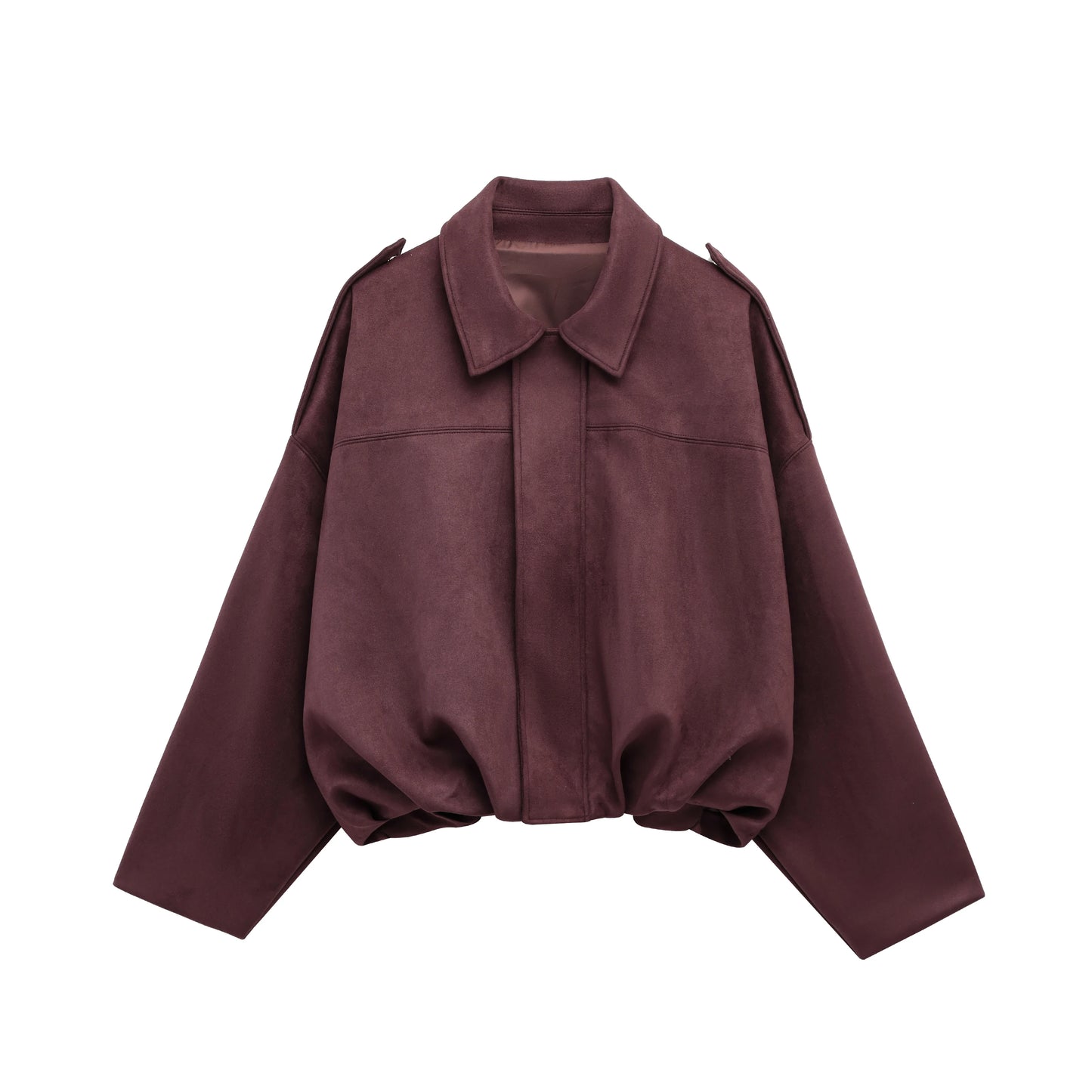 Veste bombers à effet daim et couleur unie pour femme, pour le printemps et l'automne