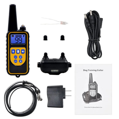 Collier de dressage électrique pour chien, étanche, Rechargeable, télécommande pour animaux de compagnie, avec écran LCD, pour toutes les tailles, colliers anti-aboiement, 40% de réduction