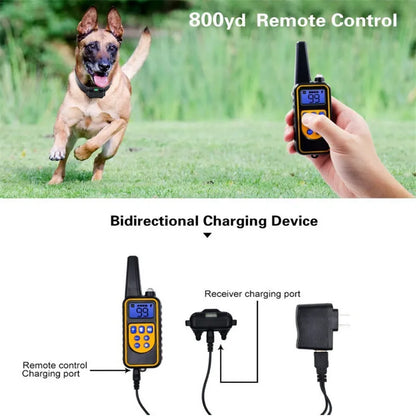 Collier de dressage électrique pour chien, étanche, Rechargeable, télécommande pour animaux de compagnie, avec écran LCD, pour toutes les tailles, colliers anti-aboiement, 40% de réduction