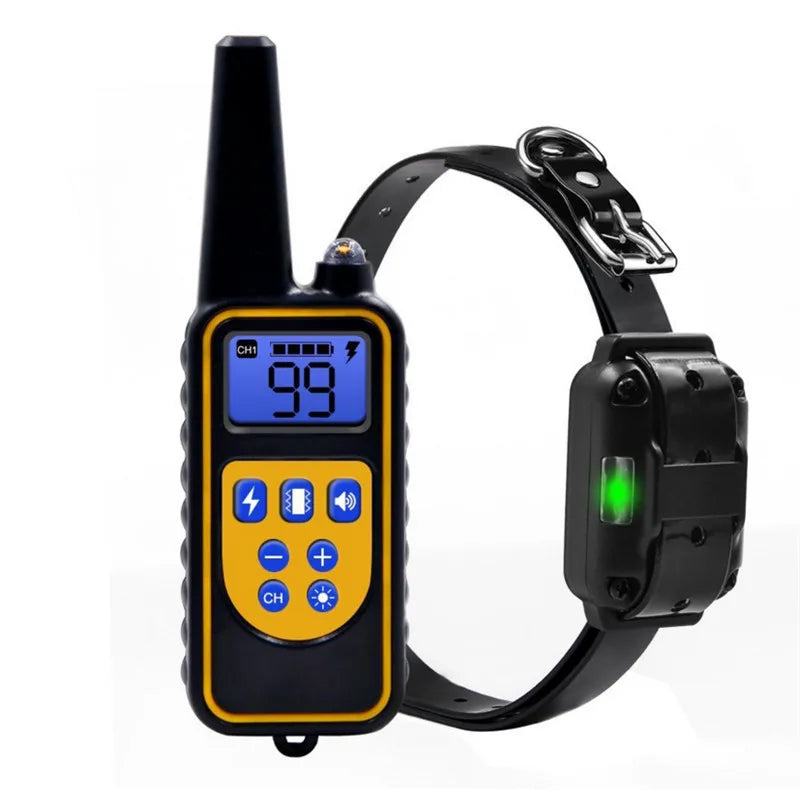 Collier de dressage électrique pour chien, étanche, Rechargeable, télécommande pour animaux de compagnie, avec écran LCD, pour toutes les tailles, colliers anti-aboiement, 40% de réduction