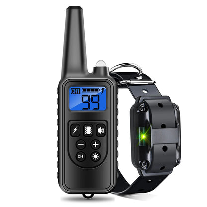 Collier de dressage électrique pour chien, étanche, Rechargeable, télécommande pour animaux de compagnie, avec écran LCD, pour toutes les tailles, colliers anti-aboiement, 40% de réduction