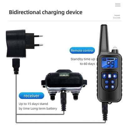 Collier de dressage électrique pour chien, étanche, Rechargeable, télécommande pour animaux de compagnie, avec écran LCD, pour toutes les tailles, colliers anti-aboiement, 40% de réduction