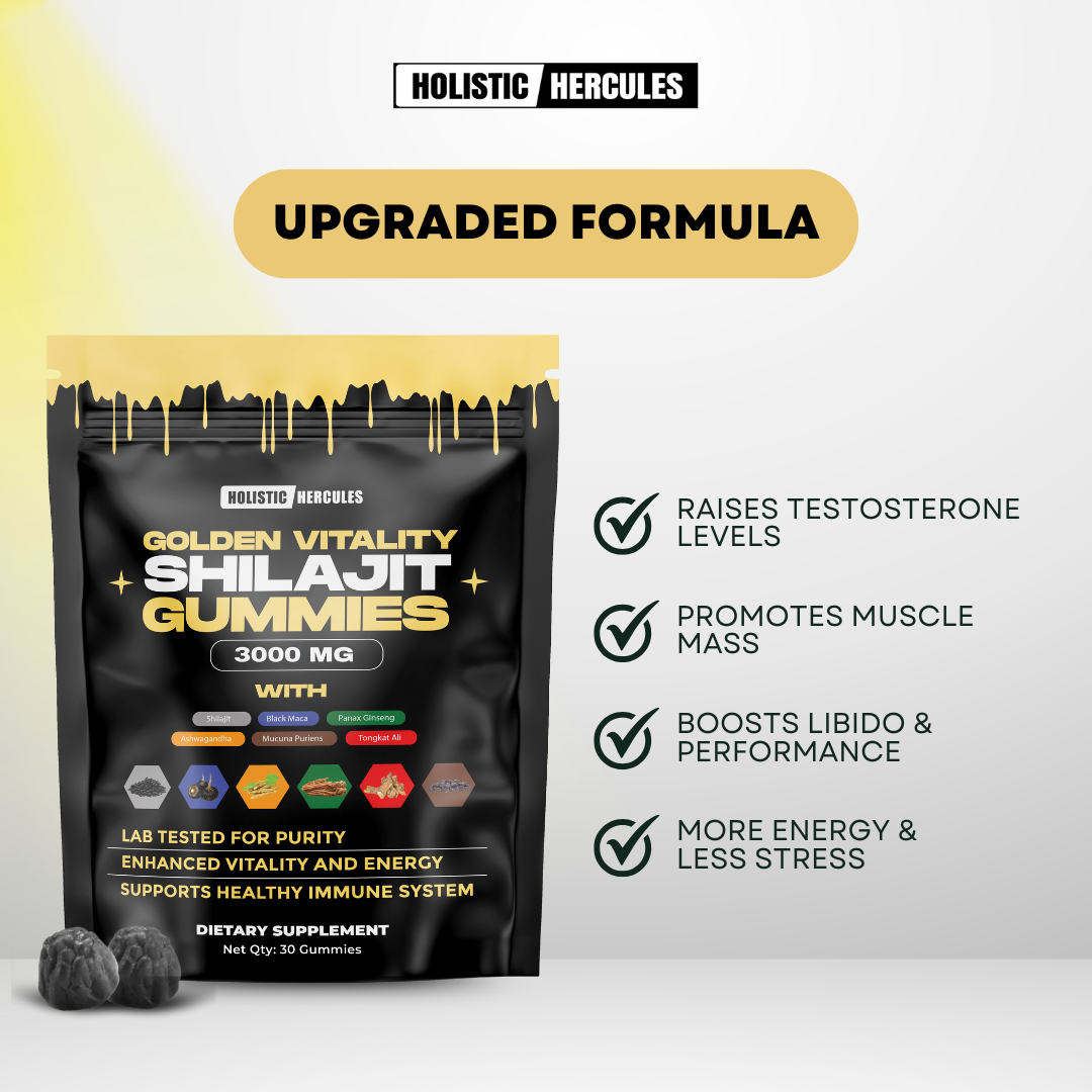 Voici la traduction en français :Gommes de Shilajit Hercules