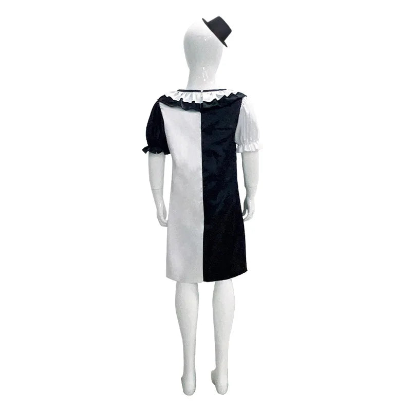 Terrifier fille Costume robe squelette enfant Cosplay effrayant horreur body combinaison Art le Clown Joker Halloween Costume masque Costume
