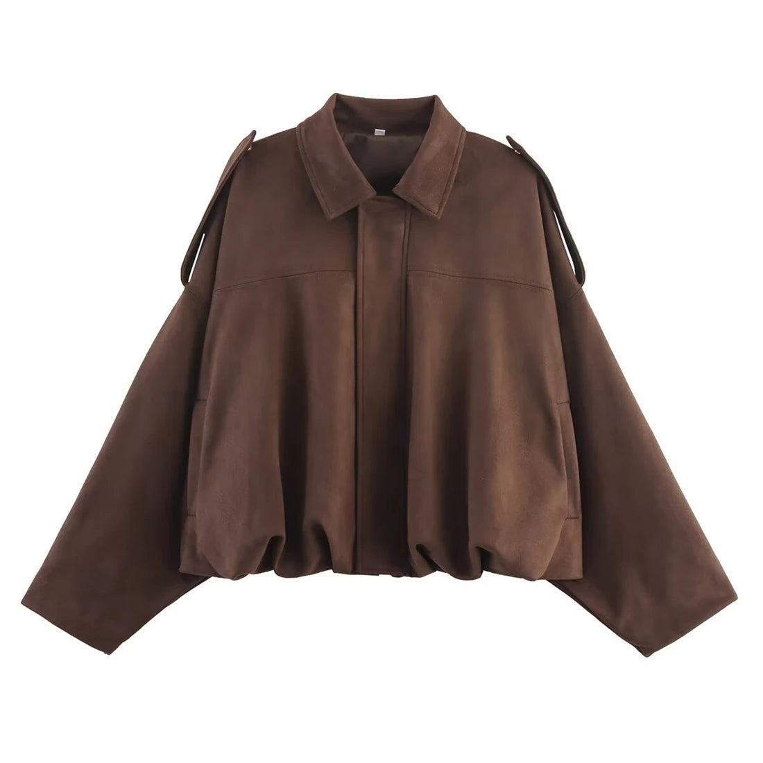 Women's New Arrival Jacket Women's Fashionable Pocketed Suede-Feel Pilot Jacket
