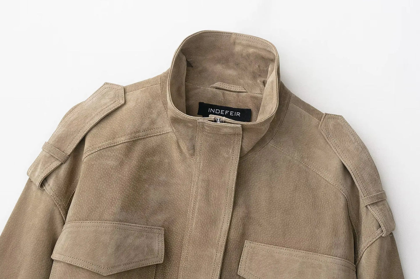 Women Suede Jacket 2025 New Spring Fashion Long Sleeve Zipper Loose Coat Chic Female High Street Outerwear ﻿