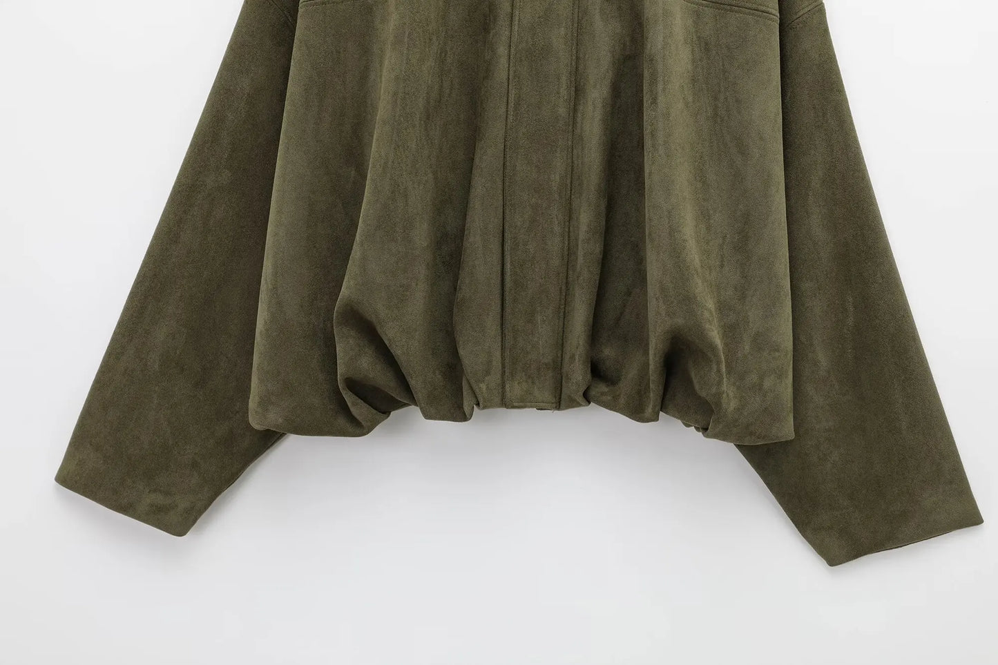 HH – veste Texture en daim pour femmes, manches longues, col rabattu, fermeture éclair élastique, bouton, solide, manteau tendance de printemps