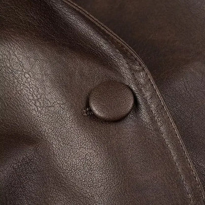 Suninheart automne et hiver vestes en simili cuir pour femmes 2025 épaule tombante veste surdimensionnée manteau ceinturé Corset veste