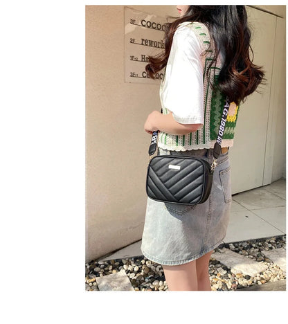 Sac à bandoulière en PU pour femmes, sac à bandoulière pour appareil photo, sac pour téléphone portable, sac à bandoulière décontracté de bonne qualité