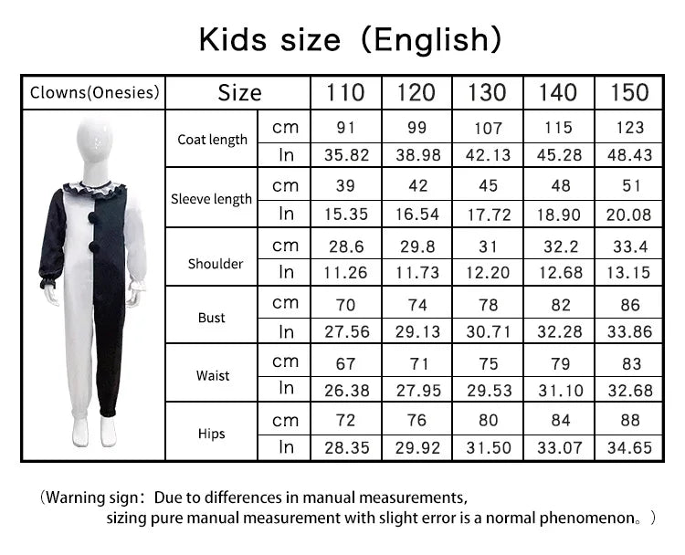 Terrifier fille Costume robe squelette enfant Cosplay effrayant horreur body combinaison Art le Clown Joker Halloween Costume masque Costume