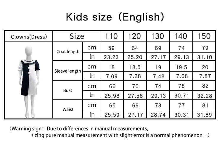Terrifier fille Costume robe squelette enfant Cosplay effrayant horreur body combinaison Art le Clown Joker Halloween Costume masque Costume