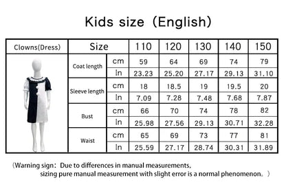 Terrifier fille Costume robe squelette enfant Cosplay effrayant horreur body combinaison Art le Clown Joker Halloween Costume masque Costume