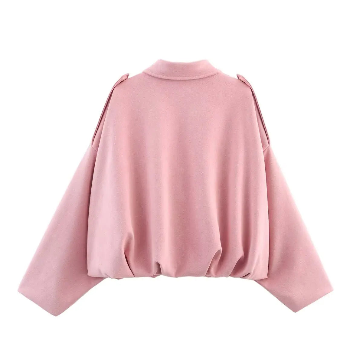 HH – veste Texture en daim pour femmes, manches longues, col rabattu, fermeture éclair élastique, bouton, solide, manteau tendance de printemps