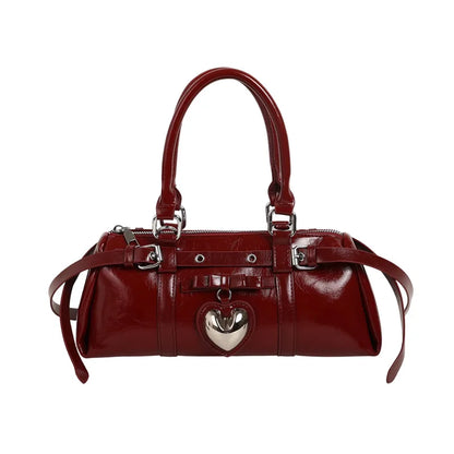 Nouveau en 2025 sacs à main de créateur Style français mode femme sacs mignon sac à main en cuir PU coeur rouge sacs fourre-tout décontractés paquets de dame