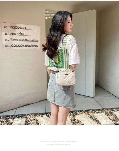 Sac à bandoulière en PU pour femmes, sac à bandoulière pour appareil photo, sac pour téléphone portable, sac à bandoulière décontracté de bonne qualité