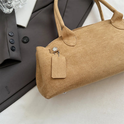 MOODS French Style Underarm Shoulder Bags For Women PU Suede Pure Color Top-handle Bag 2025 Autumn New Luxury Designer Handbags