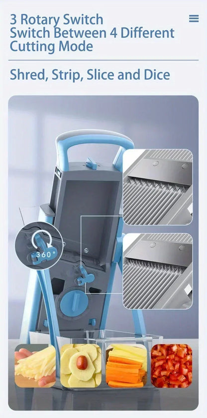 1 Multifunctional Vegetable and Fruit Slicer and Grater Set - Efficiently Chop, Grate and Slice Potatoes and More Kitchen Tools