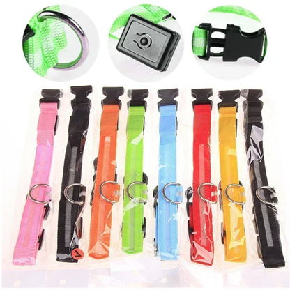 Collier de chien lumineux LED réglable clignotant Rechargea collier lumineux nuit Anti-perte harnais de lumière pour chien pour petits chiens produits pour animaux de compagnie