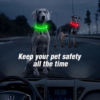 Collier de chien lumineux Led, collier de chargement USB, clignotant, bricolage, sécurité lumineuse, Anti-perte, collier pour chiens et chats, accessoires et fournitures